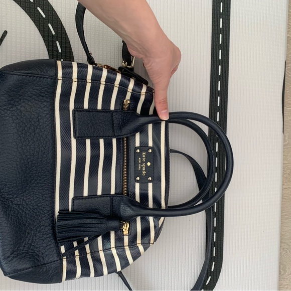 Blue and white striped Kate spade purse. - Picture 3 of 3